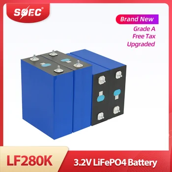 НОВЫЙ Аккумулятор Lifepo4 Класса A 3.2V 280Ah 12V 24V Перезаряжаемые Литий Железо Фосфатные Батареи Призматический Элемент для Хранения Солнечной энергии