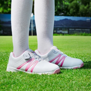 Обувь для гольфа для мальчиков и девочек PGM, водонепроницаемая, противоскользящая, легкая, мягкая и дышащая Универсальная спортивная обувь для активного отдыха XZ127