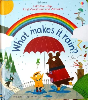 первые вопросы и ответы о том, почему идет дождь, английские Развивающие Книжки с картинками, подарок для ребенка в детстве