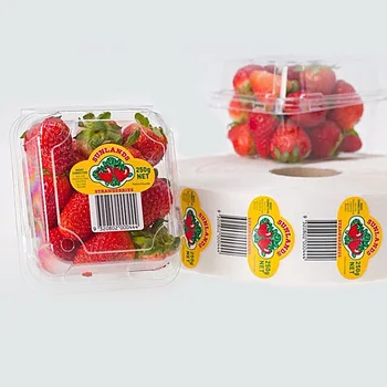 Подгонянная поставка ProductFactory изготовленный на заказ ЛОГОТИП напечатал наклейку на клейкой бумаге для фруктов и овощей