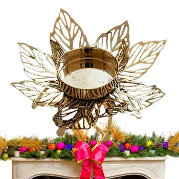 Подсвечник в рождественском стиле, золотой подсвечник, Канделябры из железа, свадебный фестиваль, принадлежности для вечеринок, подарок