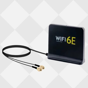 Портативная антенна 2.4g 5.8g 6g Wifi 6e Mimo С кабелем 2шт Внутренняя наружная беспроводная антенна С магнитным дном для сетевой карты