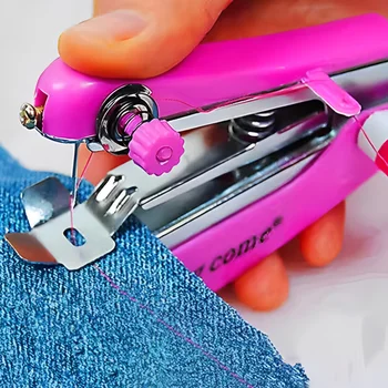 Портативная швейная машинка Маленькая ручная многофункциональная швейная машинка для домашнего простого рукоделия Ручной ремонт одежды из ткани