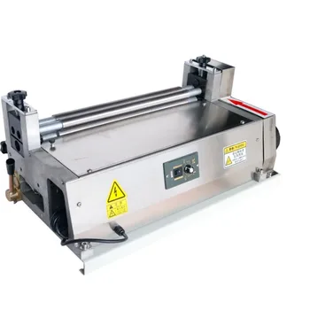 Продается небольшая машина для холодного склеивания бумаги с регулируемой скоростью вращения на рабочем столе 380 из нержавеющей стали