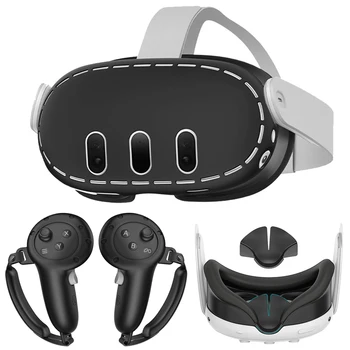 Силиконовый защитный чехол для гарнитуры Meta Quest 3 VR, защита от пота, защита для лица, носовые накладки, аксессуары для виртуальной реальности
