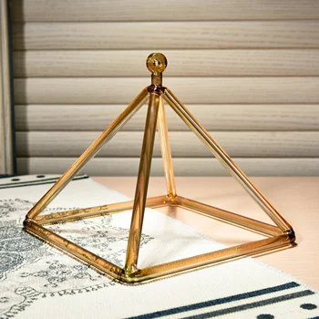 СИТСАНГ-идеальная высота звука Золотая хрустальная поющая пирамидка для расслабленной йоги 10 дюймов
