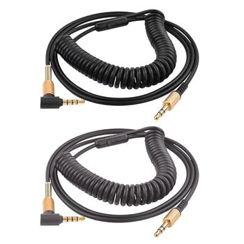 Спиральный кабель гарнитуры 3,5 мм, от мужчины к мужчине, для наушников 1 2 3
