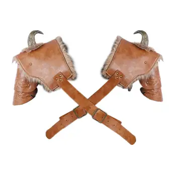 Средневековый наплечник из искусственной кожи/пиратский с нагрудным ремнем для маскарадных мужских костюмов/