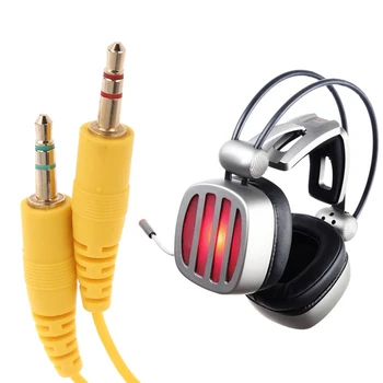 Съемный кабель для игровых наушников Удлинитель длиной 2 м Гарнитура с шумоподавлением для замены аудиокабеля Siberia V2