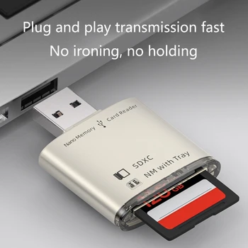 Универсальный кард-ридер USB2.0 /USB3.0 до NM Считывает различные форматы карт памяти на ПК Кард-ридер легкой конструкции