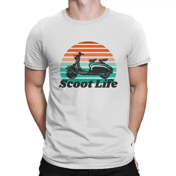 Футболка Legend Scooter, мужские хлопковые забавные футболки с круглым вырезом, футболки Vespa, популярные транспортные средства, одежда с коротким рукавом