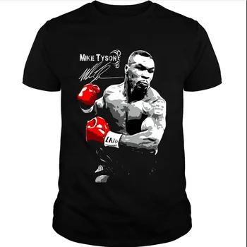 Футболка с изображением Тайсона, боксерская Ретро мода, веселый летний подарок для мужской одежды, мужская футболка с коротким рукавом и круглым воротником, мужская рубашка