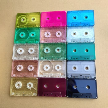 Цветной прозрачный чехол для ленты, пластиковая кассета для магнитной аудиозаписи, оболочка для кассеты, пустая кассета с катушки на катушку (без ленты)